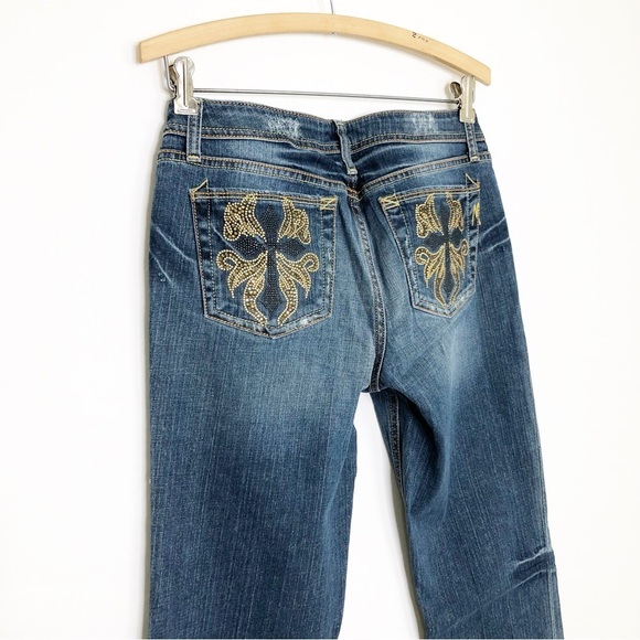 MARCIANO boot cut low rise sequin pocket Jeans - Picture 3 of 11